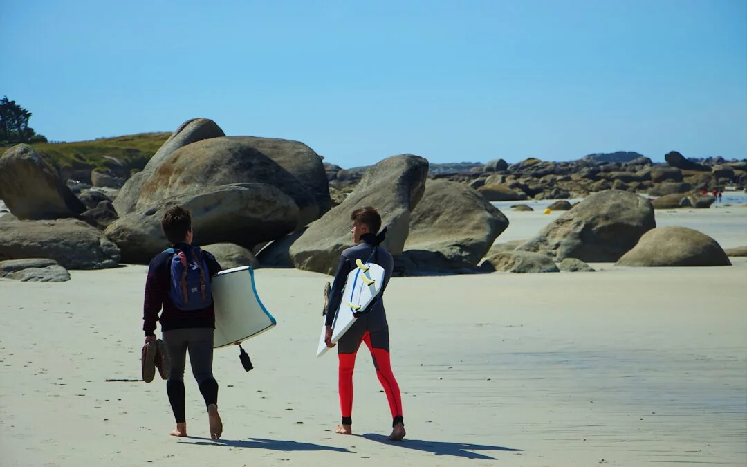 Bodyboard sur la plage de Topim à Mindelo